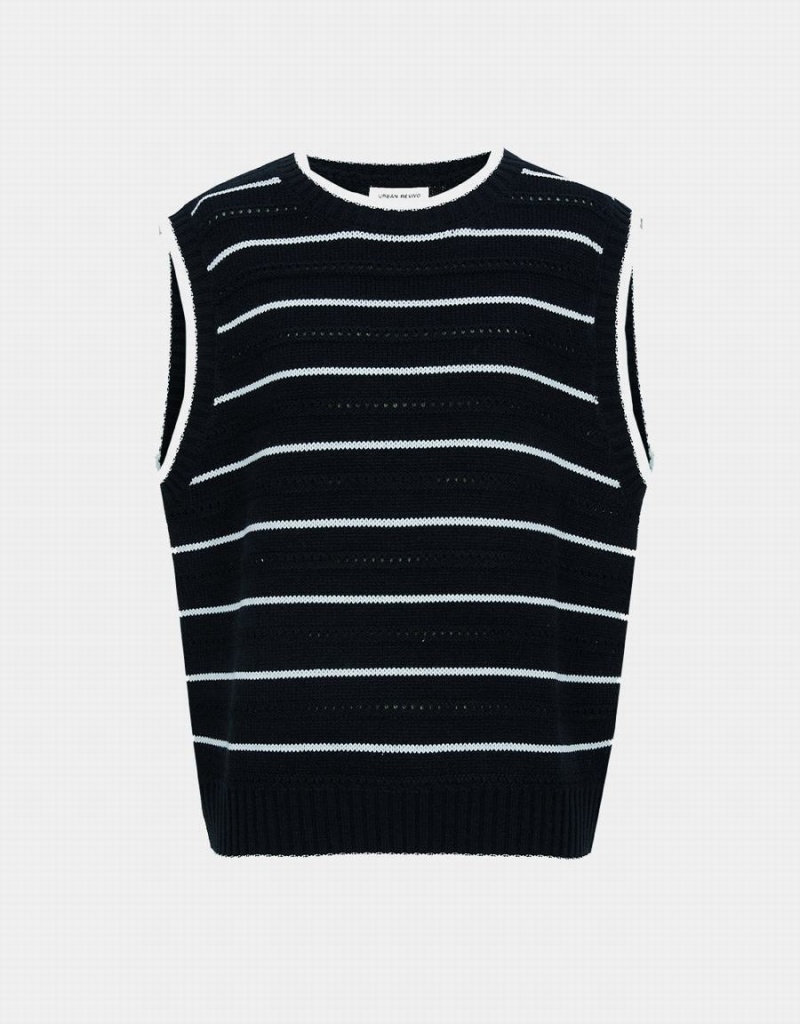 Chandails Urban Revivo Rayé Crew Neck Femme Grise | FIG747XA