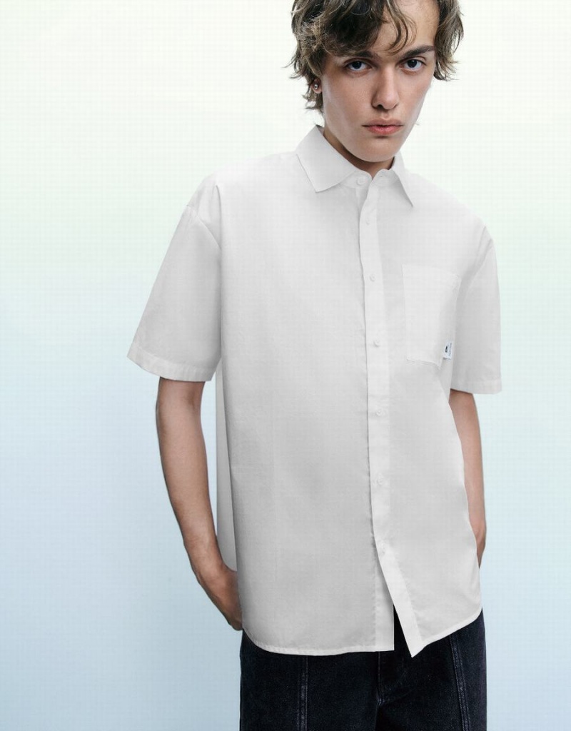 Chemises Urban Revivo Button Up Oversized Homme Noir | YJP7565DT