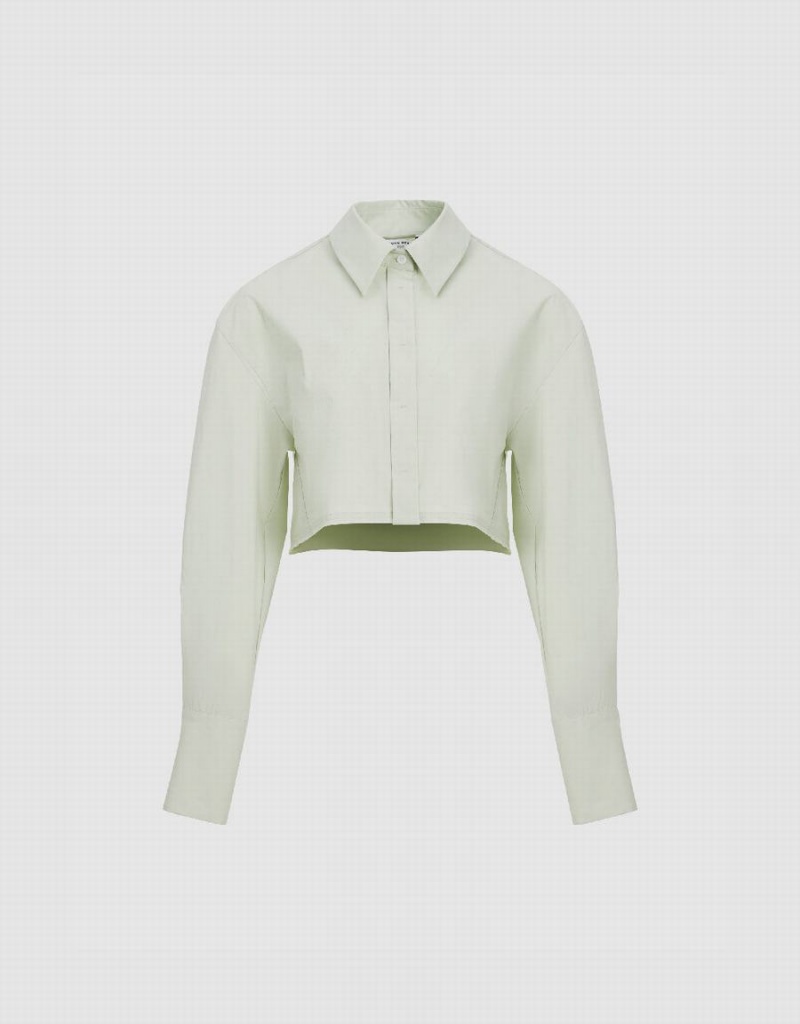 Chemises Urban Revivo Droit Femme Vert | WDR684ED