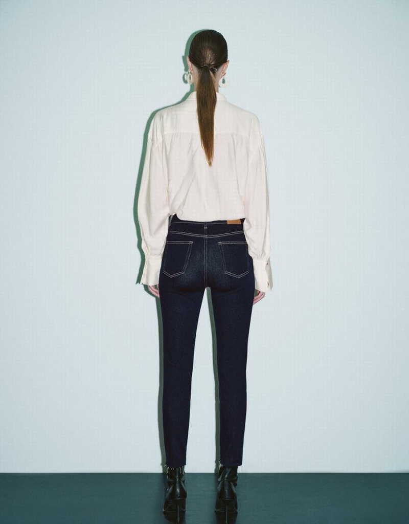 Chemises Urban Revivo Droit With Tie Femme Blanche | AIM4860SH