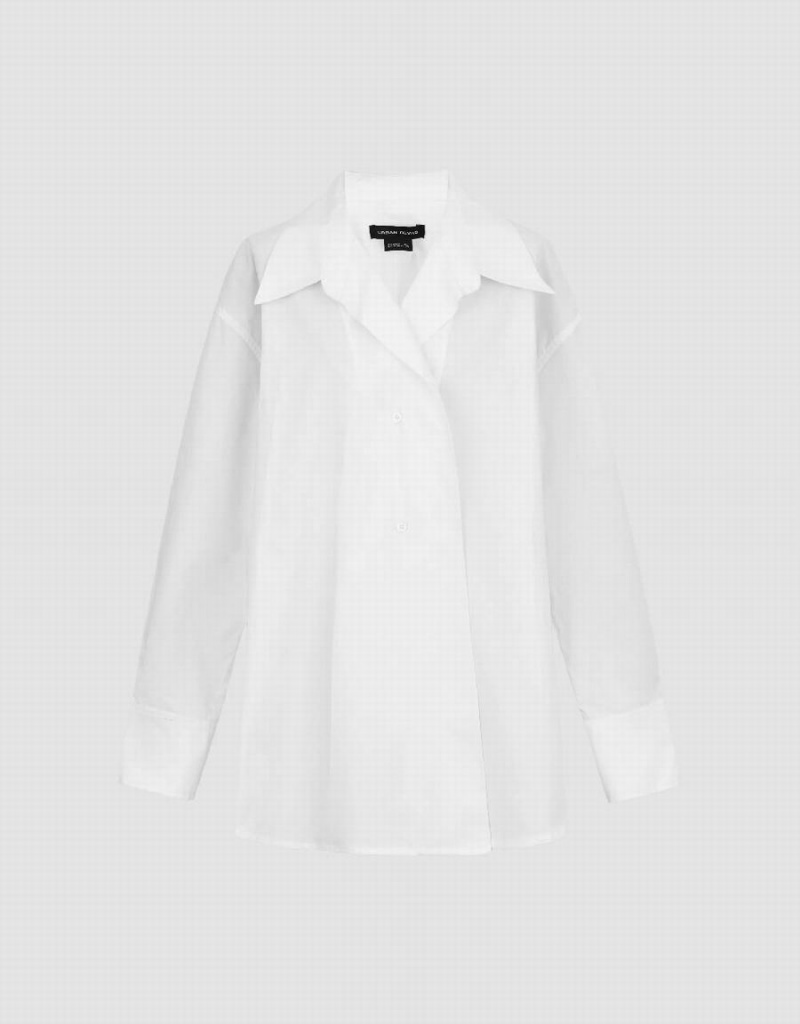 Chemises Urban Revivo Loose Sraight Femme Blanche | WDR1235OJ