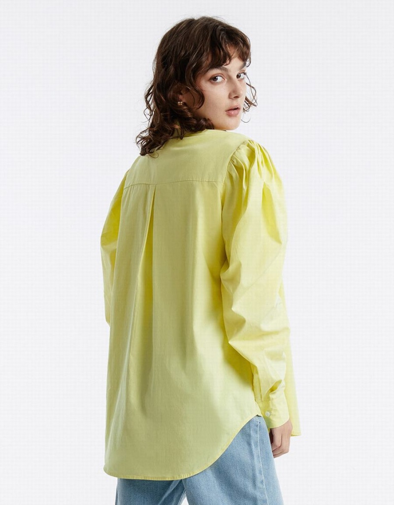 Chemises Urban Revivo Puff Sleeve Femme Vert | UYV6829CQ