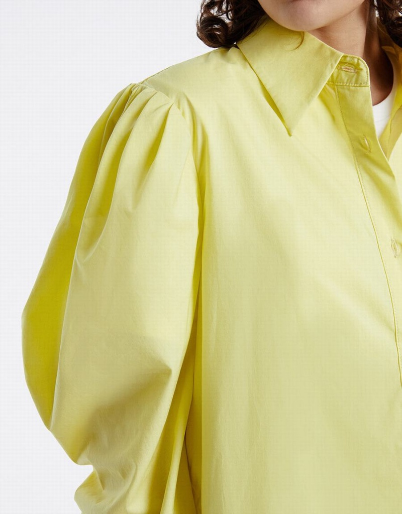 Chemises Urban Revivo Puff Sleeve Femme Vert | UYV6829CQ