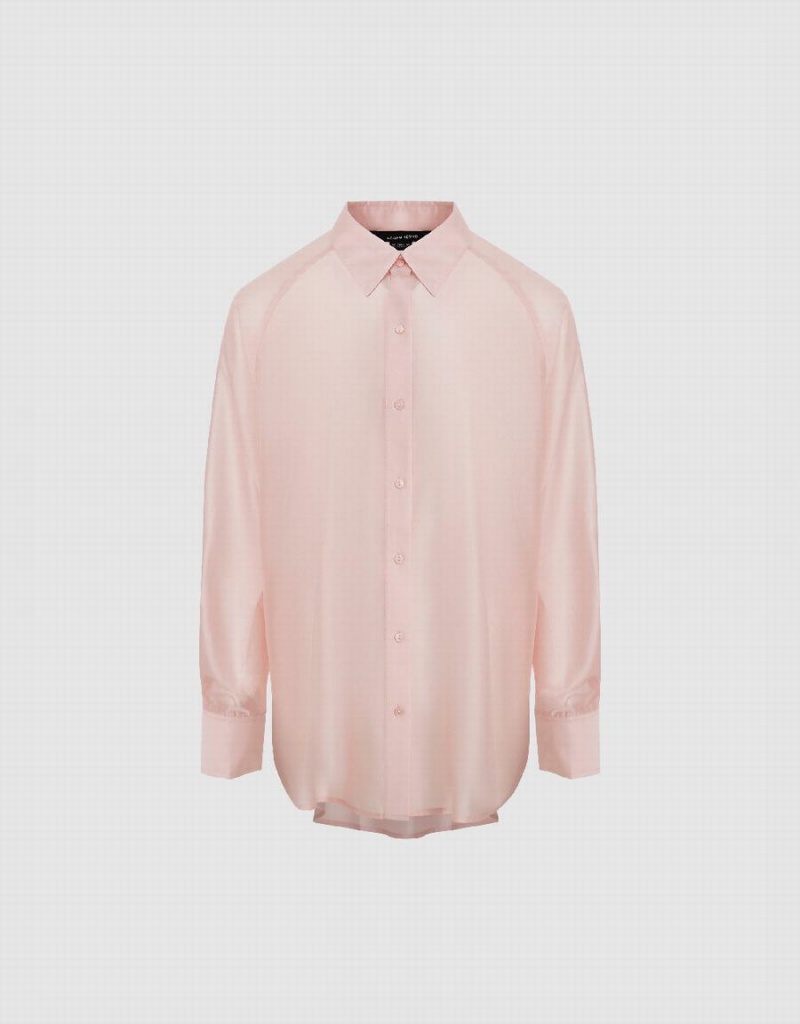 Chemises Urban Revivo Raglan Sleeve Droit Femme Rose | DSI1278PL