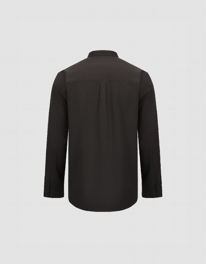Chemises Urban Revivo Standard Sleeve A-Line Homme Grise Foncé | KBT8676YL