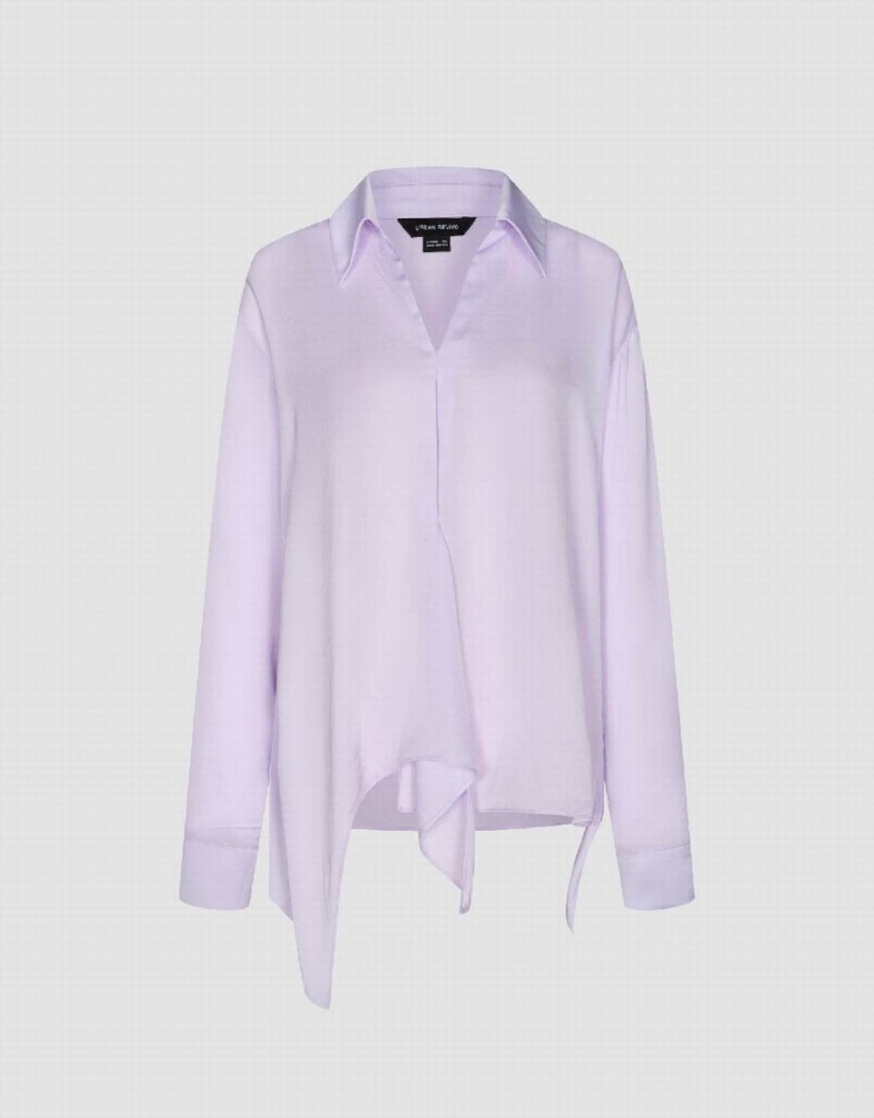 Chemisier Urban Revivo Droit Overhead Femme Violette | DZV7100RL