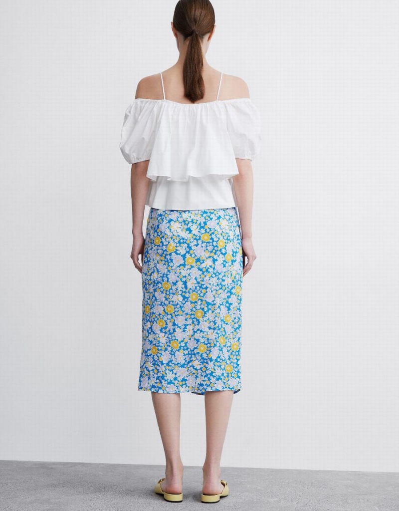 Chemisier Urban Revivo Puff Sleeve Off-Shoulder Overhead Femme Blanche | SZQ2459WI