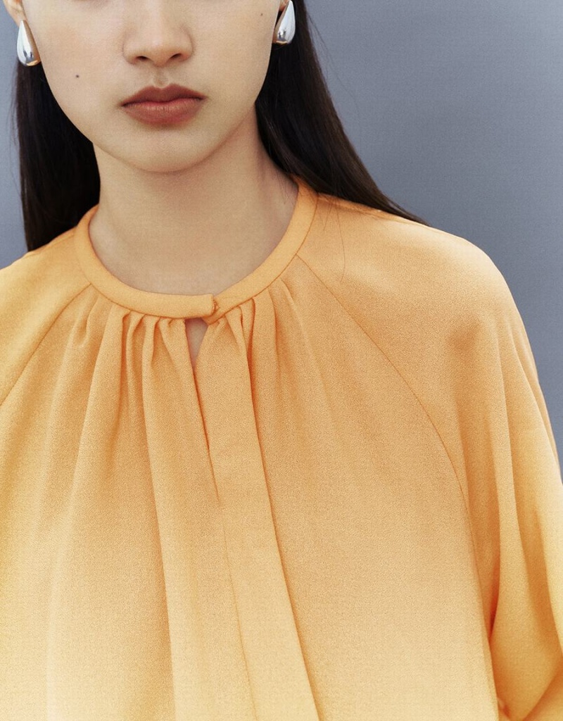 Chemisier Urban Revivo Raglan Sleeve Crew Neck Overhead Femme Orange | COA666AP
