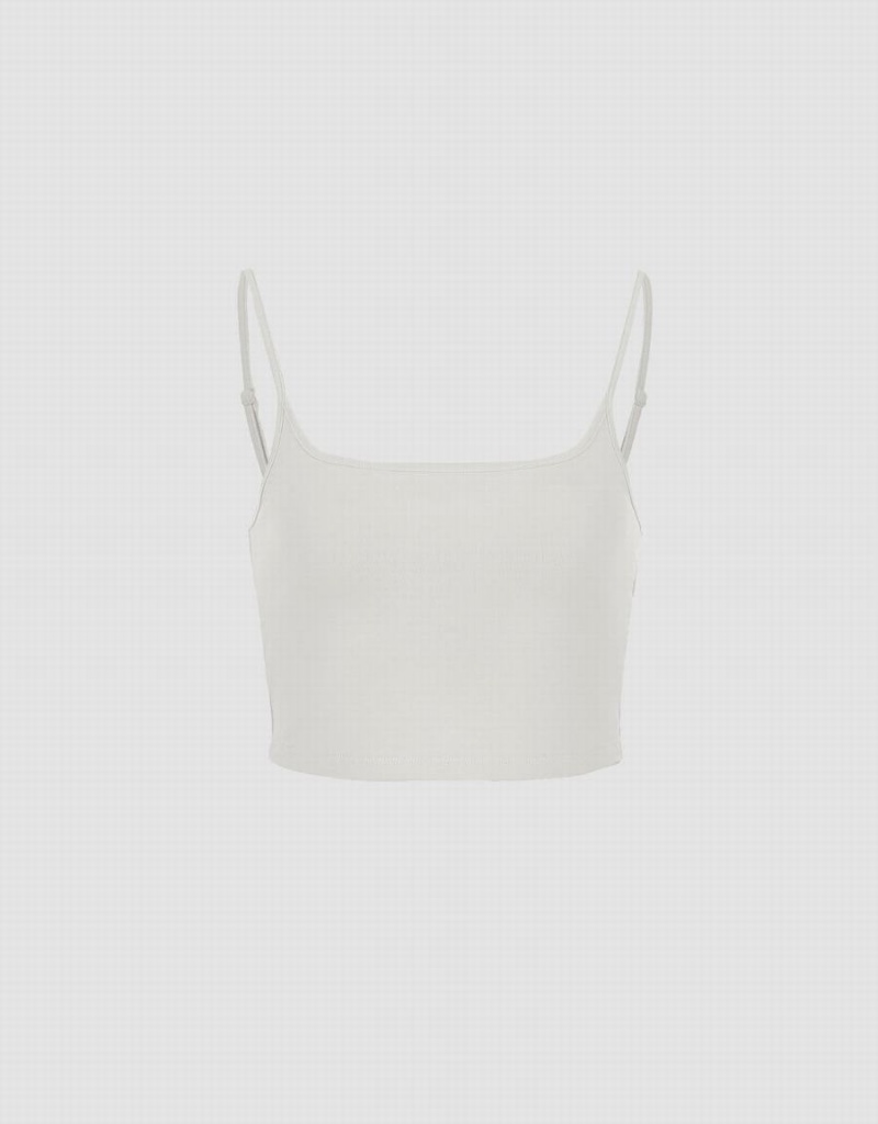 Debardeur Urban Revivo Basic U Neck Femme Blanche | DWD9137KJ