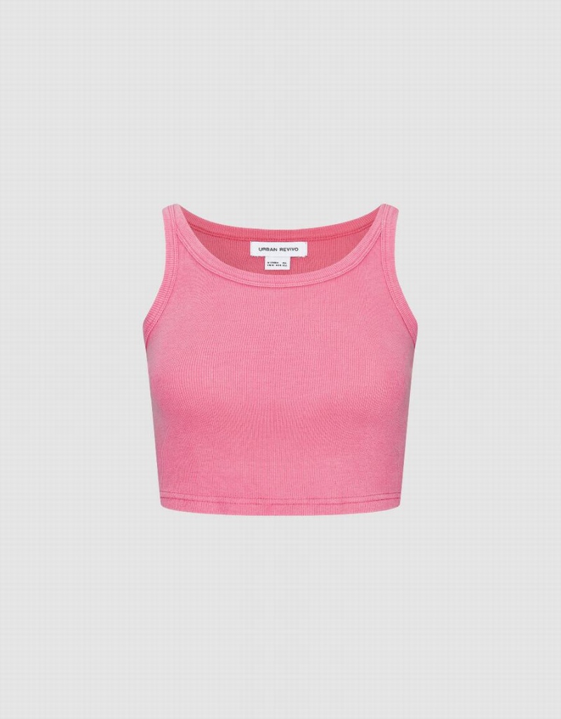 Debardeur Urban Revivo Cropped Femme Rose | DSV1585ML
