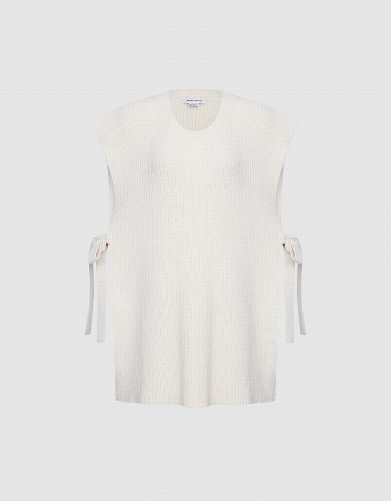 Debardeur Urban Revivo Tie Side Femme Blanche | VZU6231VD