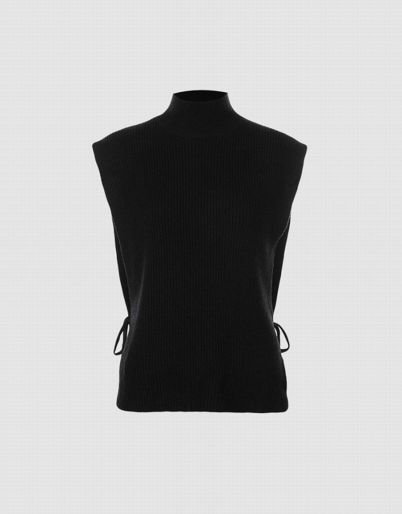 Debardeur Urban Revivo Tie Side Femme Noir | AUD1227RR