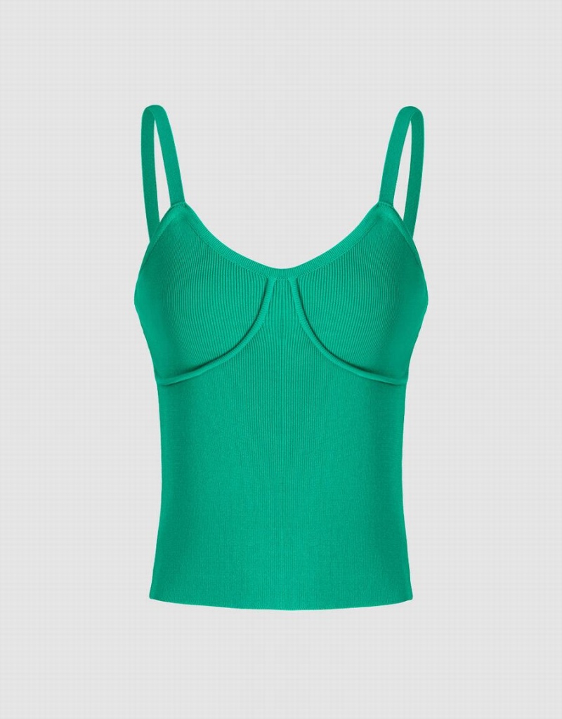 Debardeur Urban Revivo Tricoté Cami Top Femme Vert | FGF6197RT