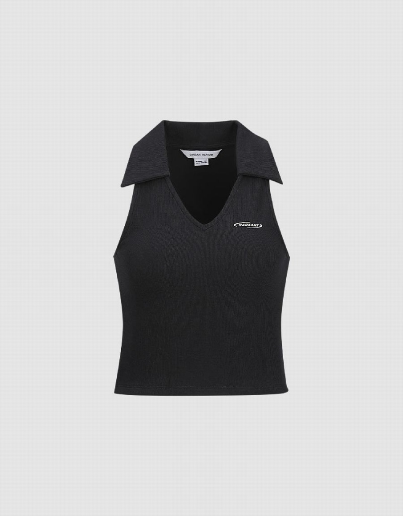 Debardeur Urban Revivo V-Neck Femme Grise | DGA5432UE