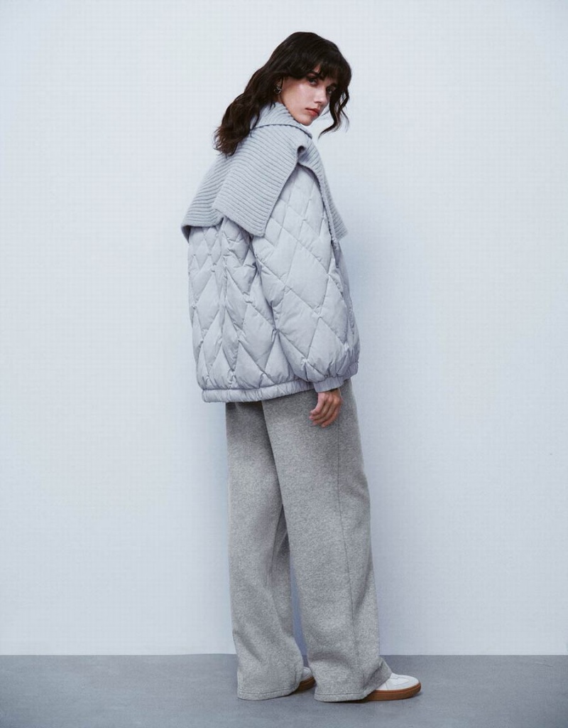 Doudoune Urban Revivo Droit Femme Bleu | RFM4859KU