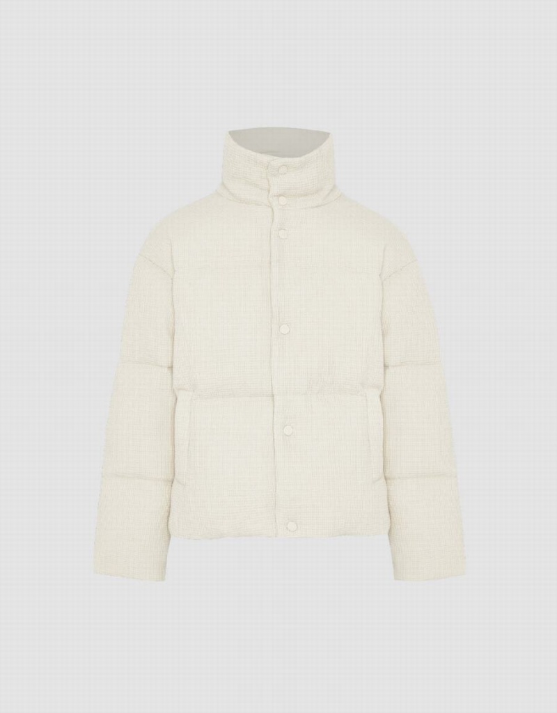 Doudoune Urban Revivo Stand Collar Droit Homme Beige | IKB5330OE