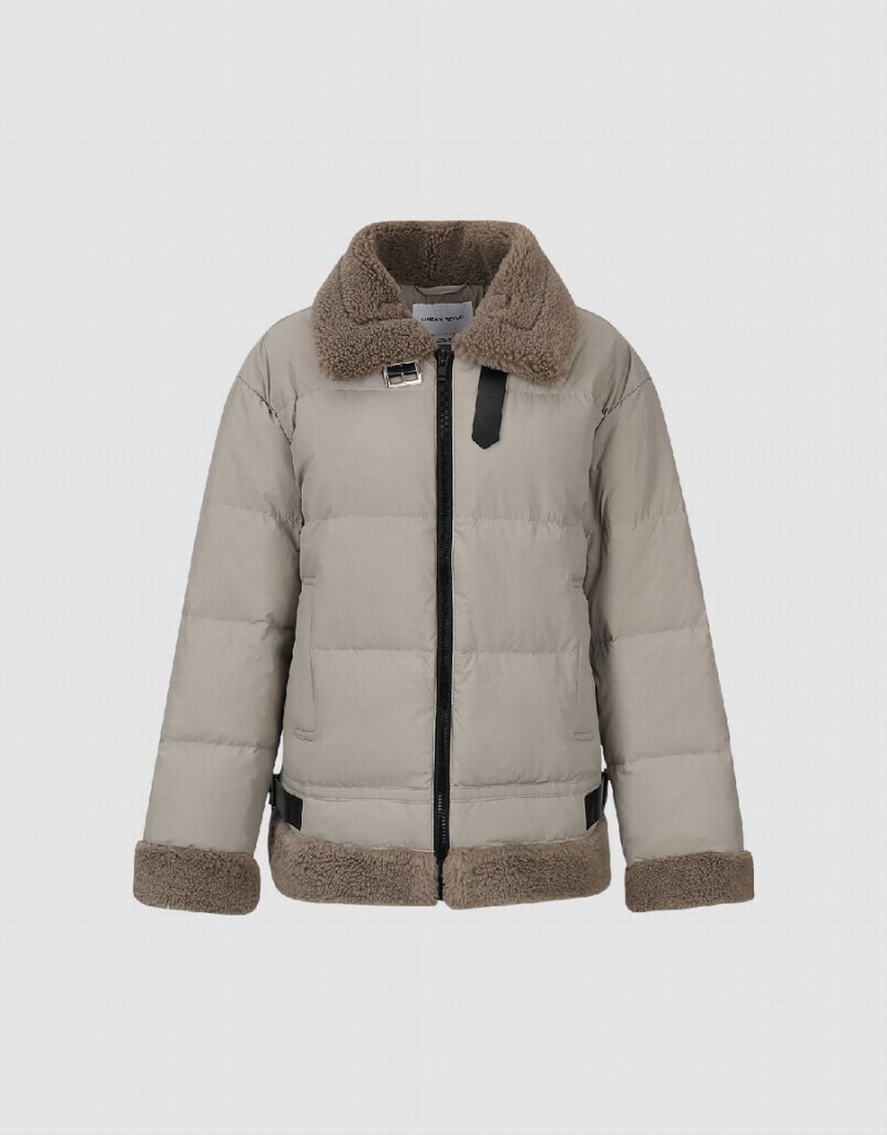 Doudoune Urban Revivo Zippé Front Furry Trim Femme Vert | CCD2037HQ