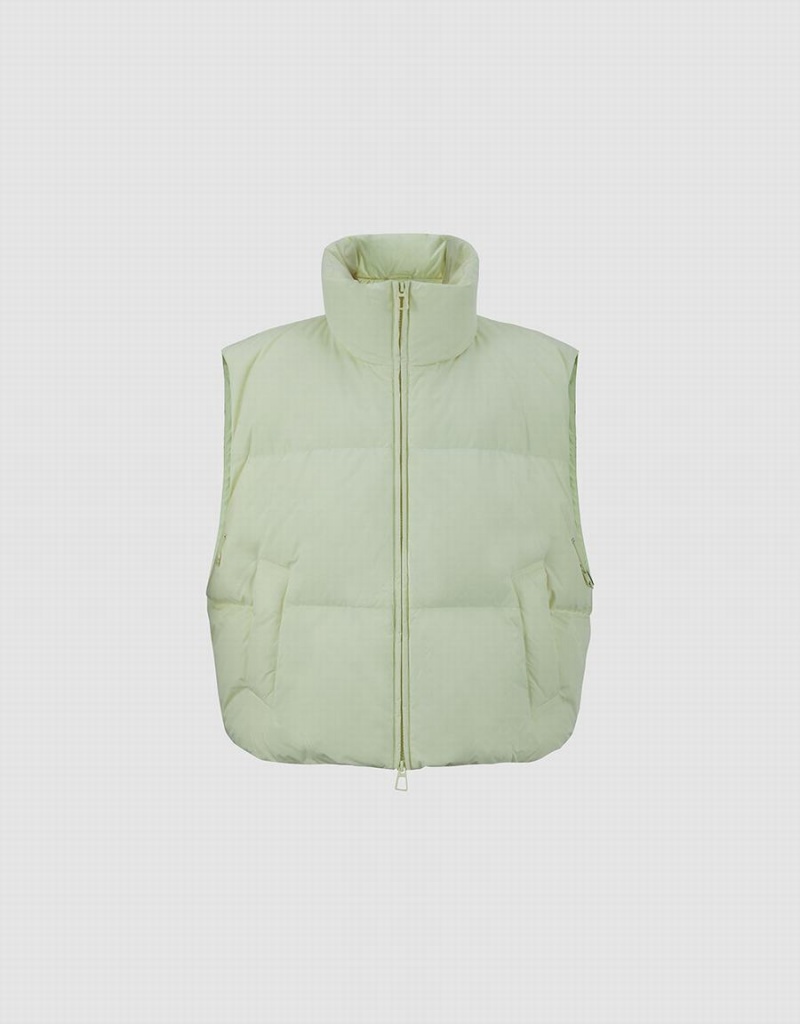 Doudoune Urban Revivo Zippé Front Puffer Waistcoat Femme Jaune | UKU8693CO