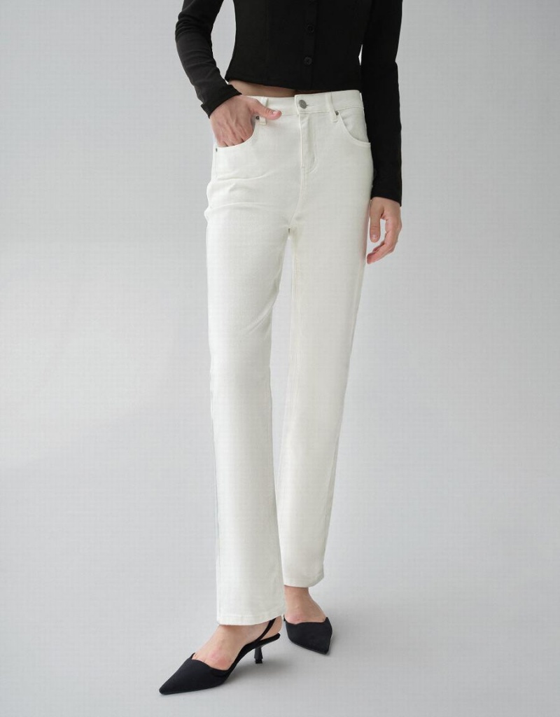 Jean Urban Revivo Droit Femme Blanche | BJT2170JL