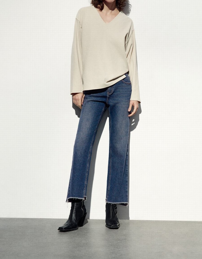 Jean Urban Revivo Droit Femme Bleu | QRF4051HU