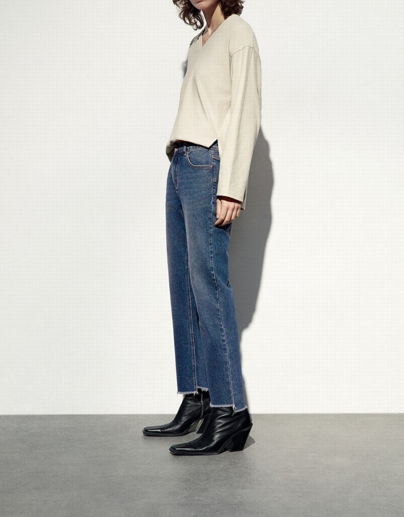 Jean Urban Revivo Droit Femme Bleu | QRF4051HU