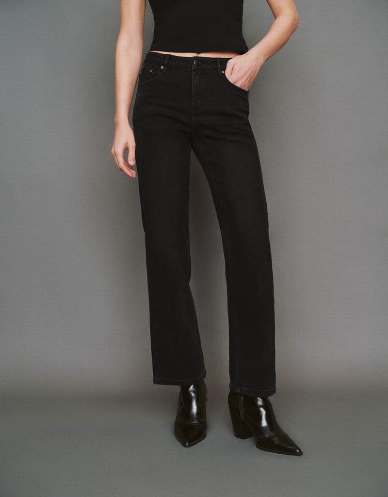 Jean Urban Revivo Droit Femme Noir | OZO6120US