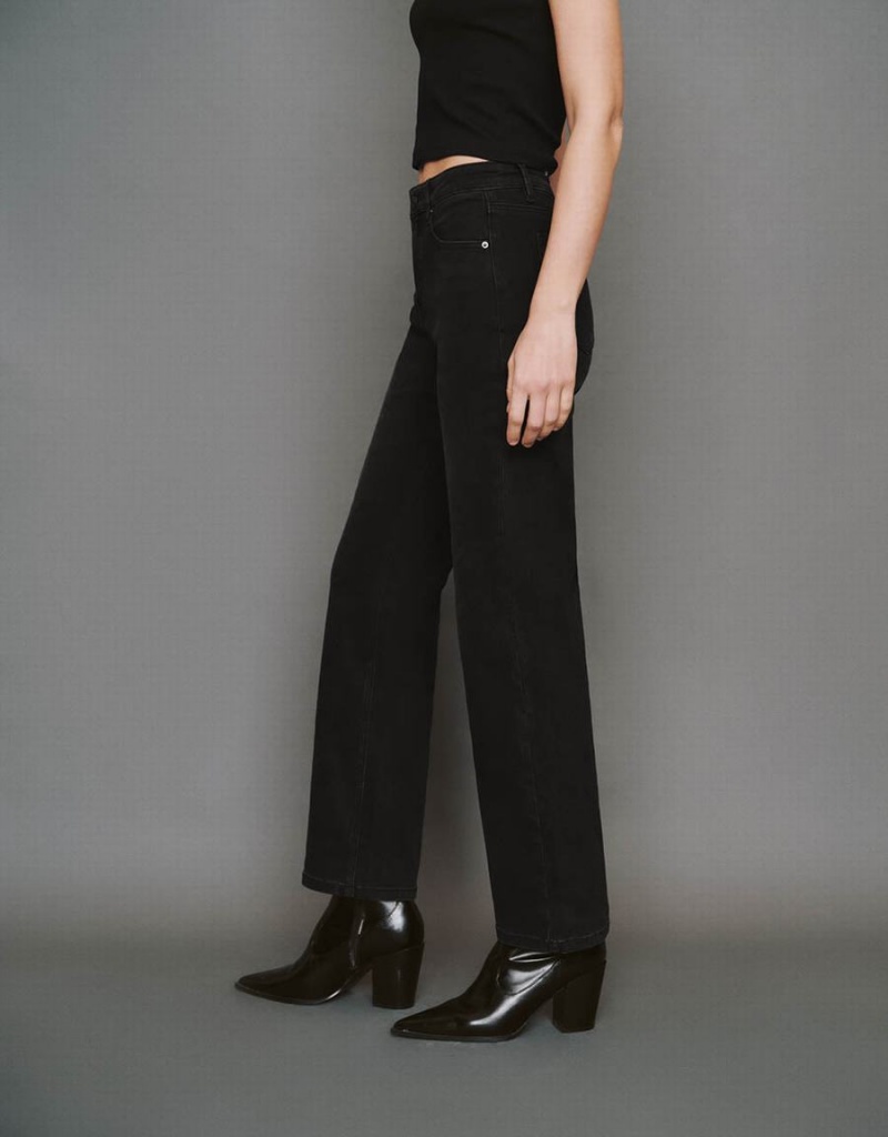 Jean Urban Revivo Droit Femme Noir | OZO6120US