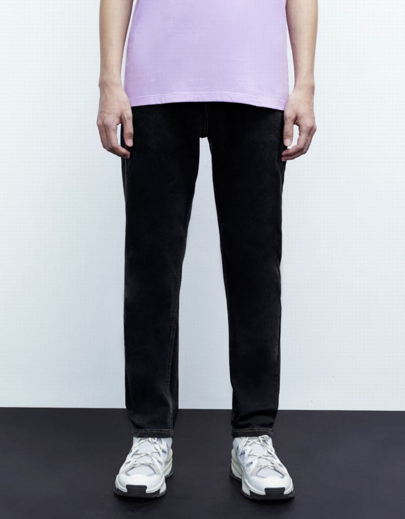 Jean Urban Revivo Droit Fit Homme Noir | CKY4582TD