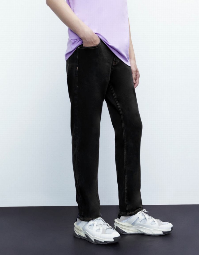 Jean Urban Revivo Droit Fit Homme Noir | CKY4582TD