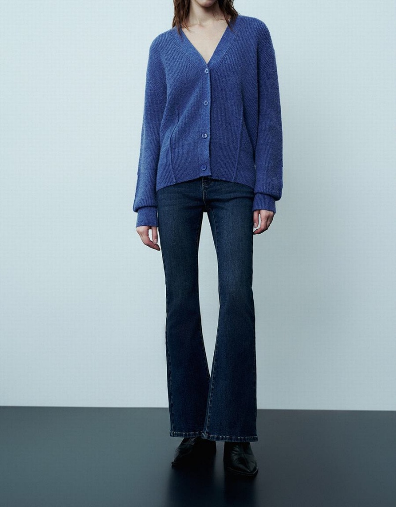 Jean Urban Revivo Flare Femme Bleu | CDT748IE