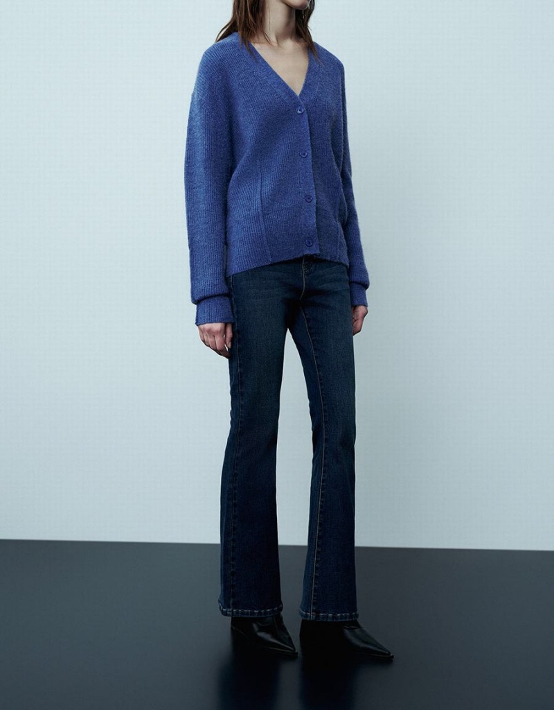Jean Urban Revivo Flare Femme Bleu | CDT748IE