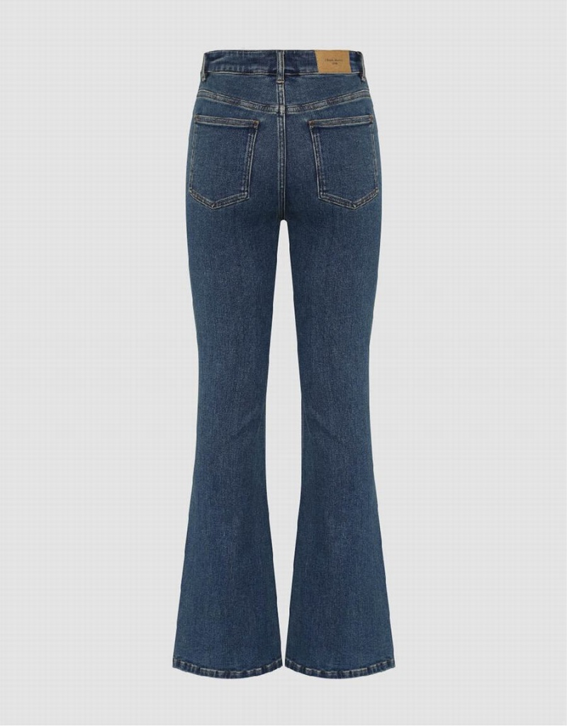 Jean Urban Revivo Flare Femme Bleu | HNU7868ON