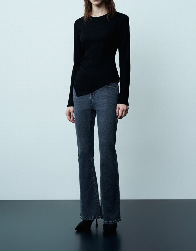 Jean Urban Revivo Flare Femme Bleu | HNU7868ON