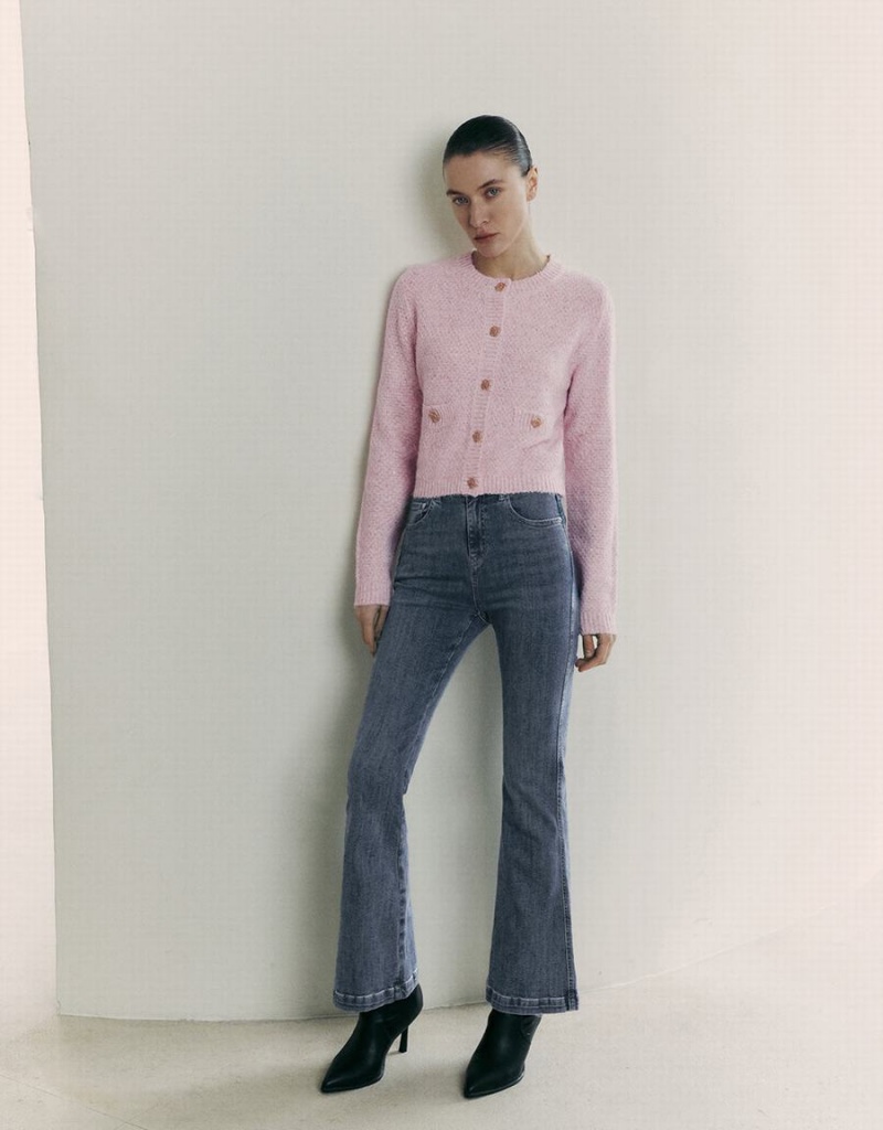 Jean Urban Revivo Flare Femme Bleu | NIH9216UE