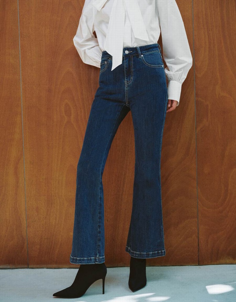 Jean Urban Revivo Flare Femme Bleu | WCE7842XJ