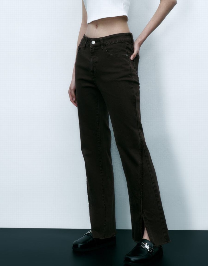 Jean Urban Revivo Flare Femme Marron | TYB5552GC