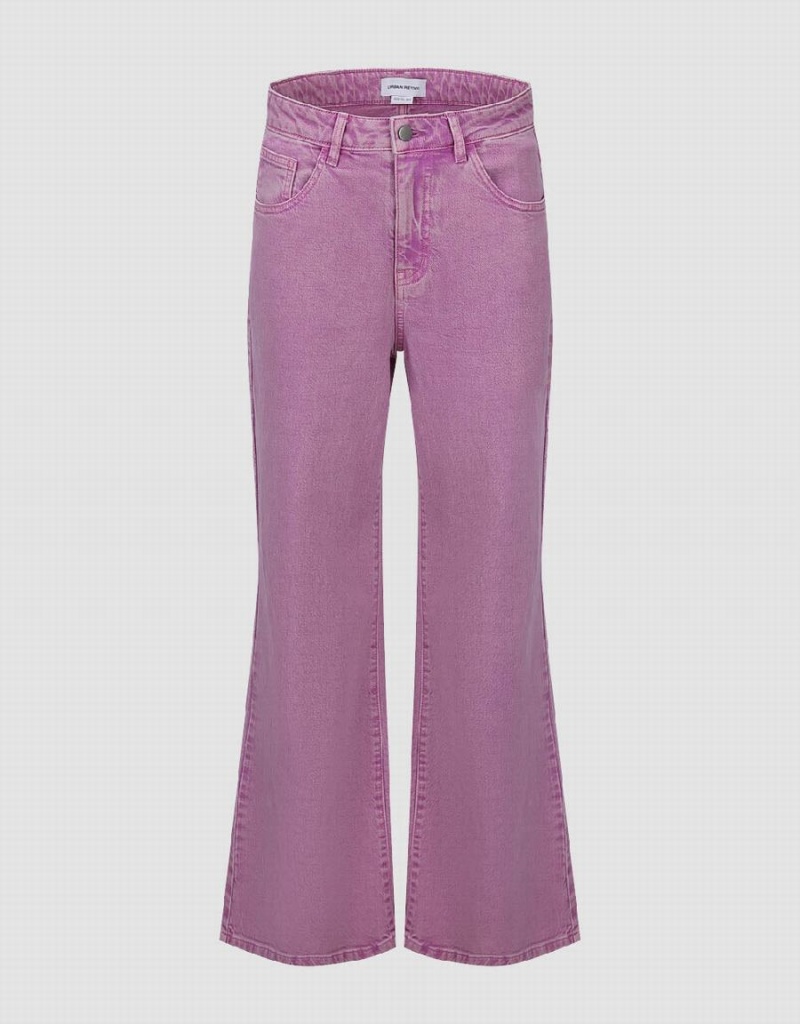 Jean Urban Revivo Flare Femme Violette | ODB763ZQ