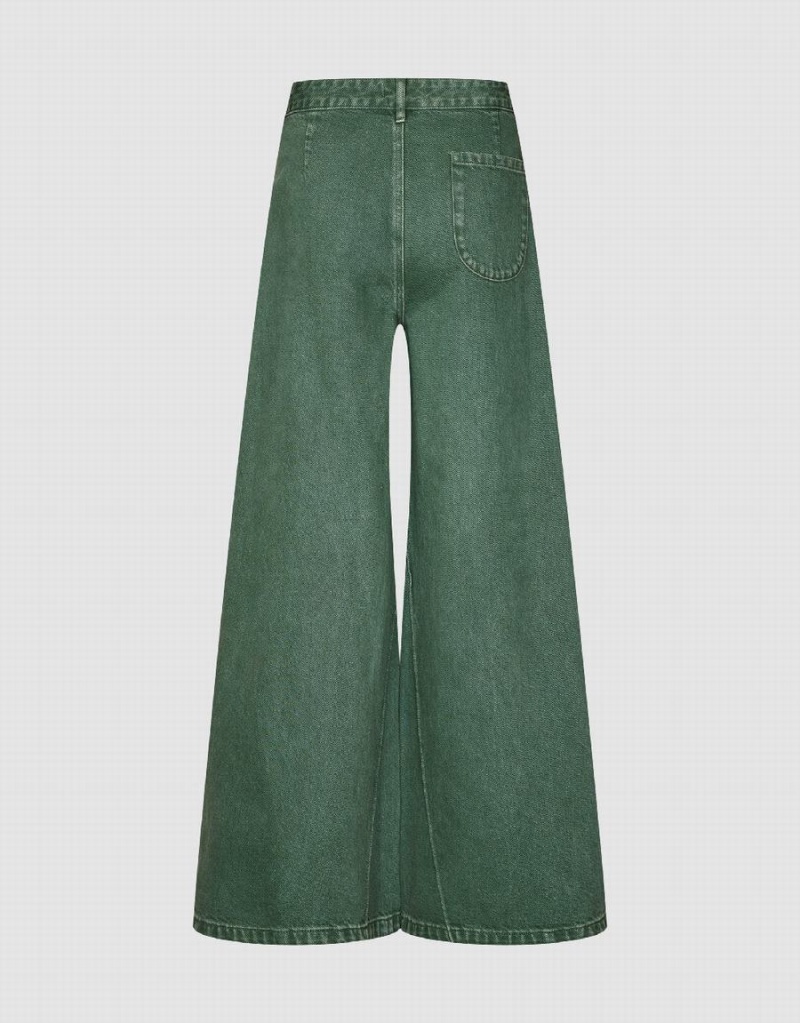 Jean Urban Revivo Gradient Larges-Leg Femme Vert | JES9591MM