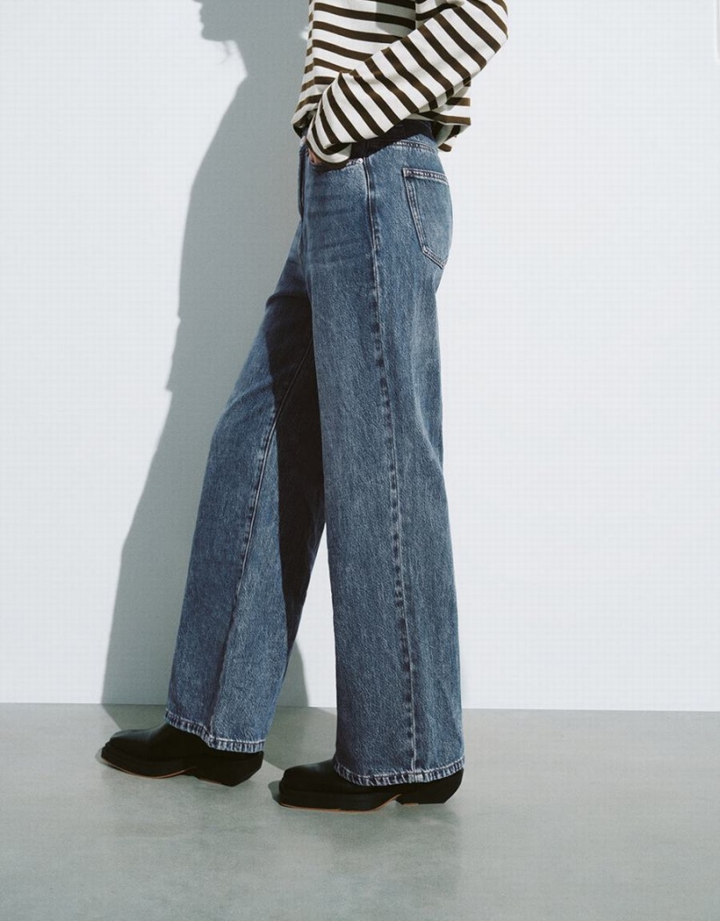 Jean Urban Revivo Larges-Leg Femme Bleu | XBK941SX