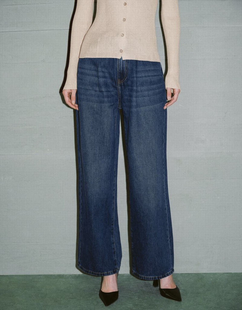 Jean Urban Revivo Larges-Leg Femme Bleu | EKJ1924NX