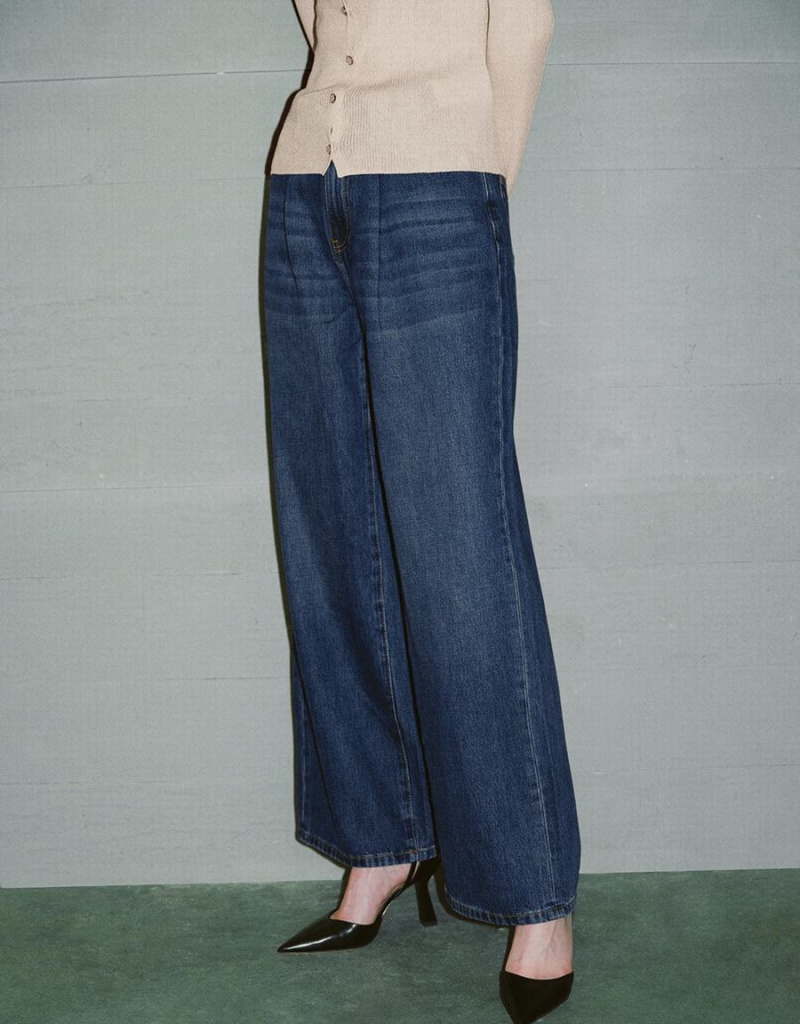 Jean Urban Revivo Larges-Leg Femme Bleu | EKJ1924NX