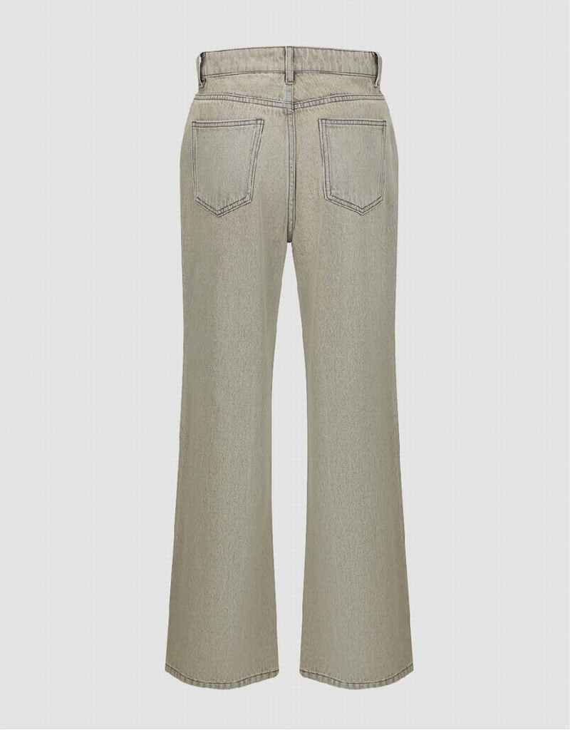 Jean Urban Revivo Larges-Leg Femme Grise Clair | JKB3750BJ