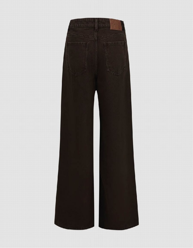 Jean Urban Revivo Larges-Leg Femme Marron | LRF8916GA
