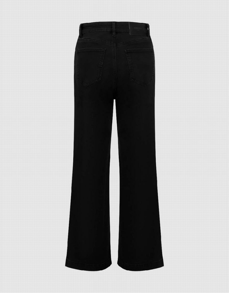 Jean Urban Revivo Larges-Leg Femme Noir | AIA4381WK