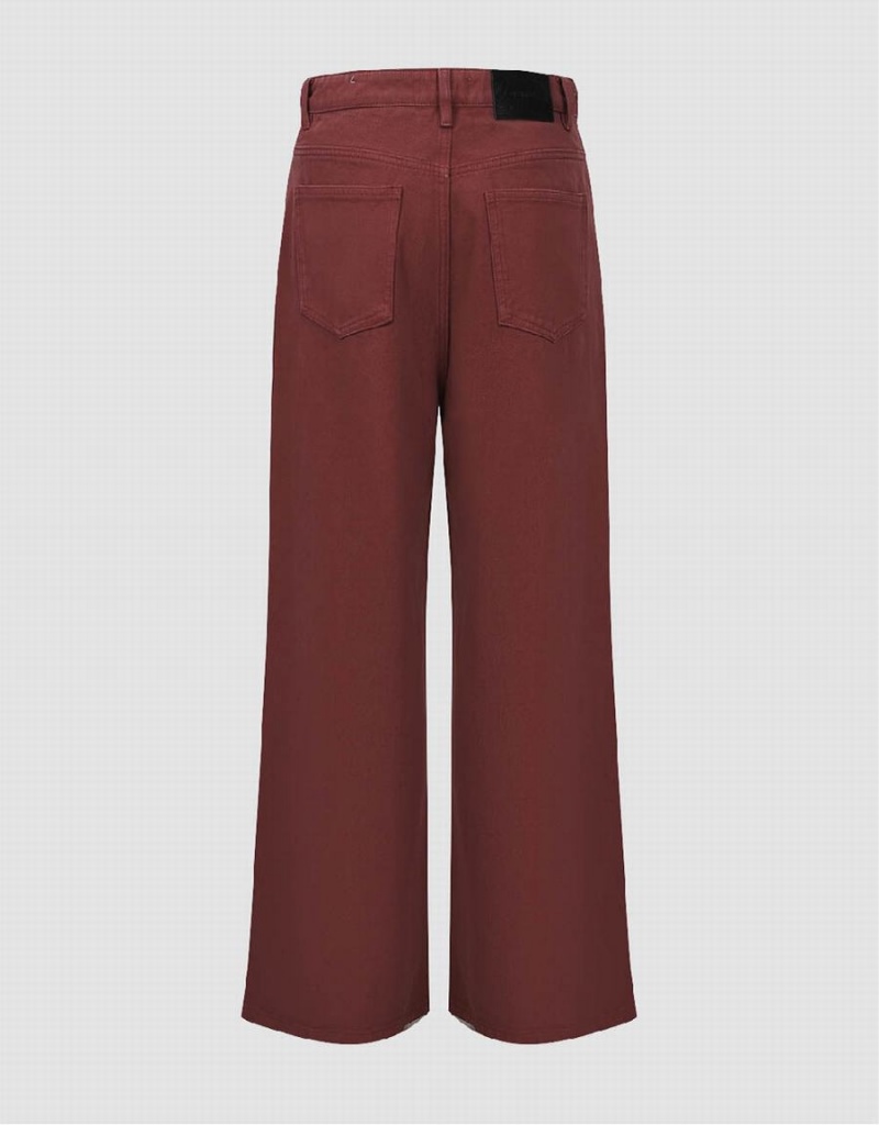 Jean Urban Revivo Larges-Leg Femme Rouge | IBW1581KB
