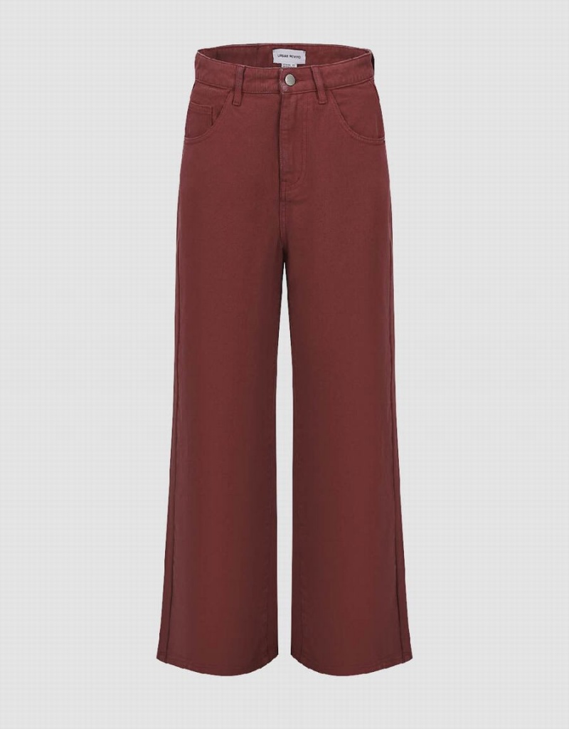 Jean Urban Revivo Larges-Leg Femme Rouge | IBW1581KB