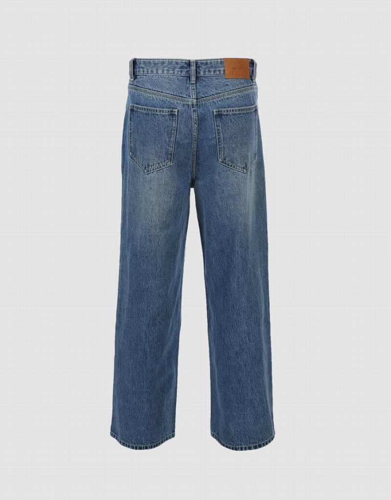 Jean Urban Revivo Loose Fit Droit Homme Bleu | JOM5722AY