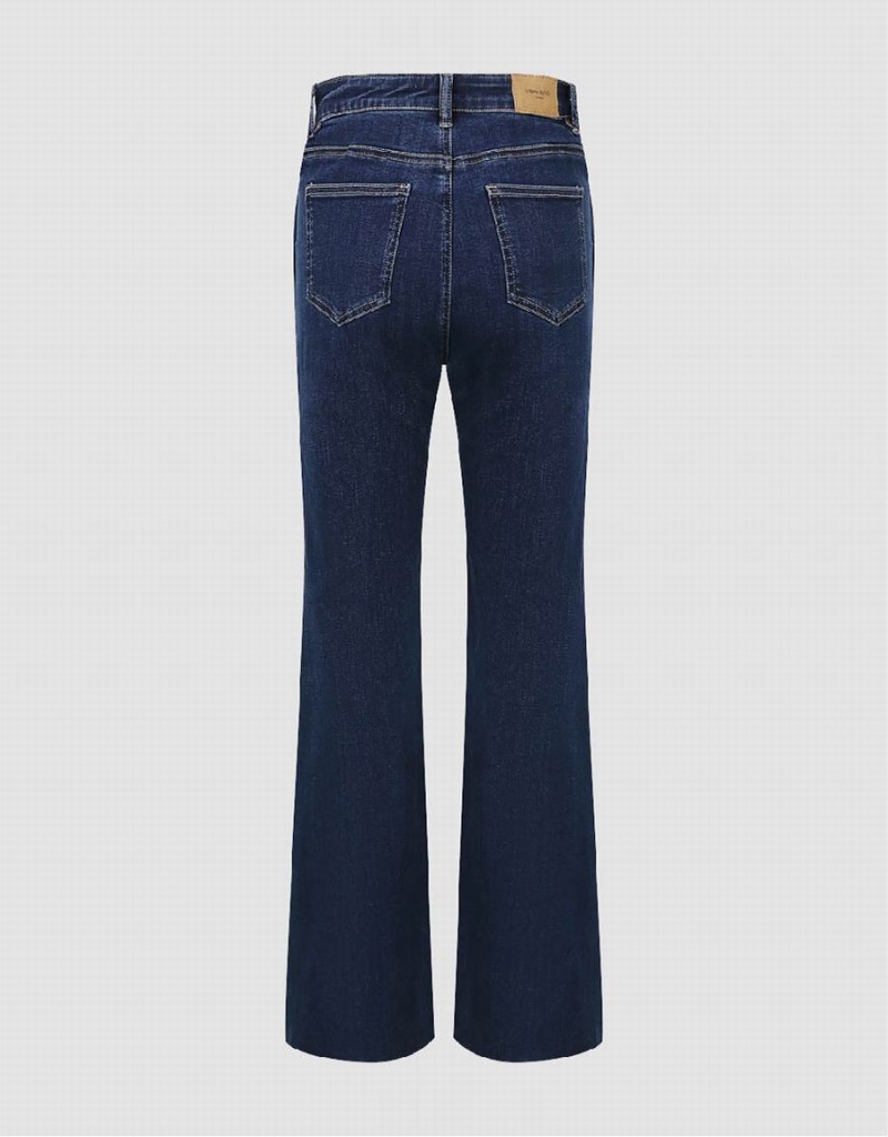 Jean Urban Revivo Split Hem Flare Femme Bleu | NAL4341DP