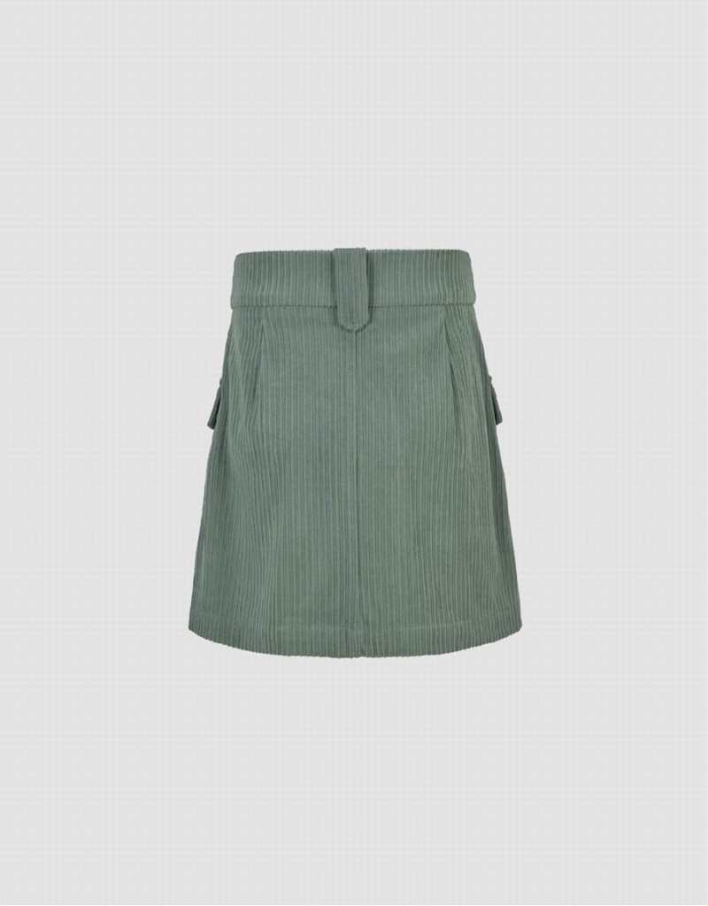 Jupes Urban Revivo A-Line With Flap Pockets Femme Vert | DXS3161VC