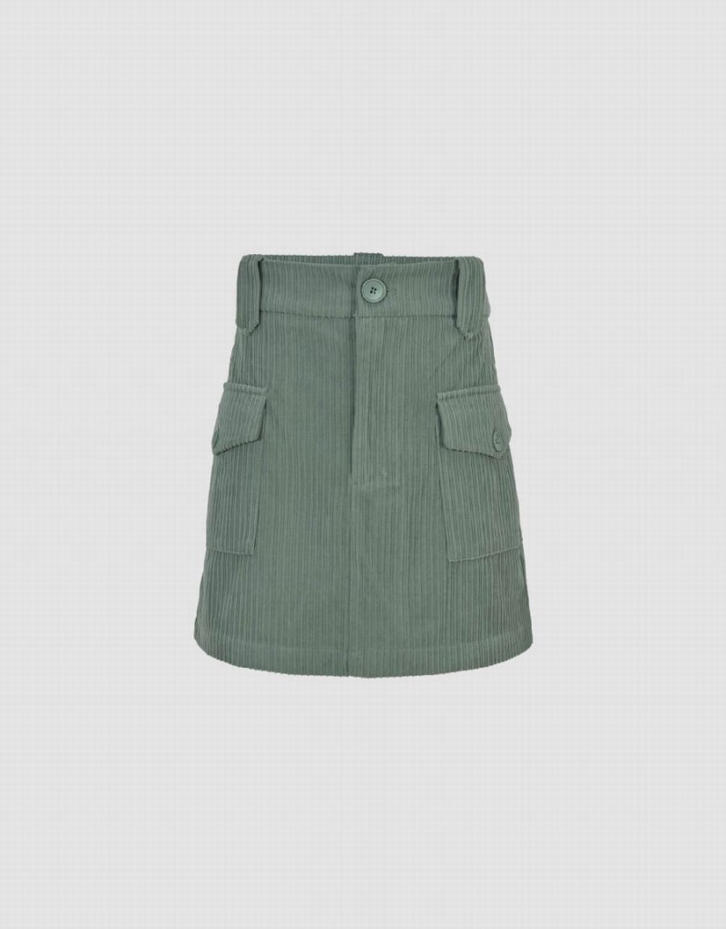 Jupes Urban Revivo A-Line With Flap Pockets Femme Vert | DXS3161VC